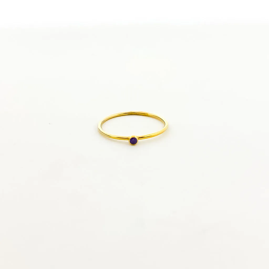 Bella Birthstone Stacking Ring | Gold